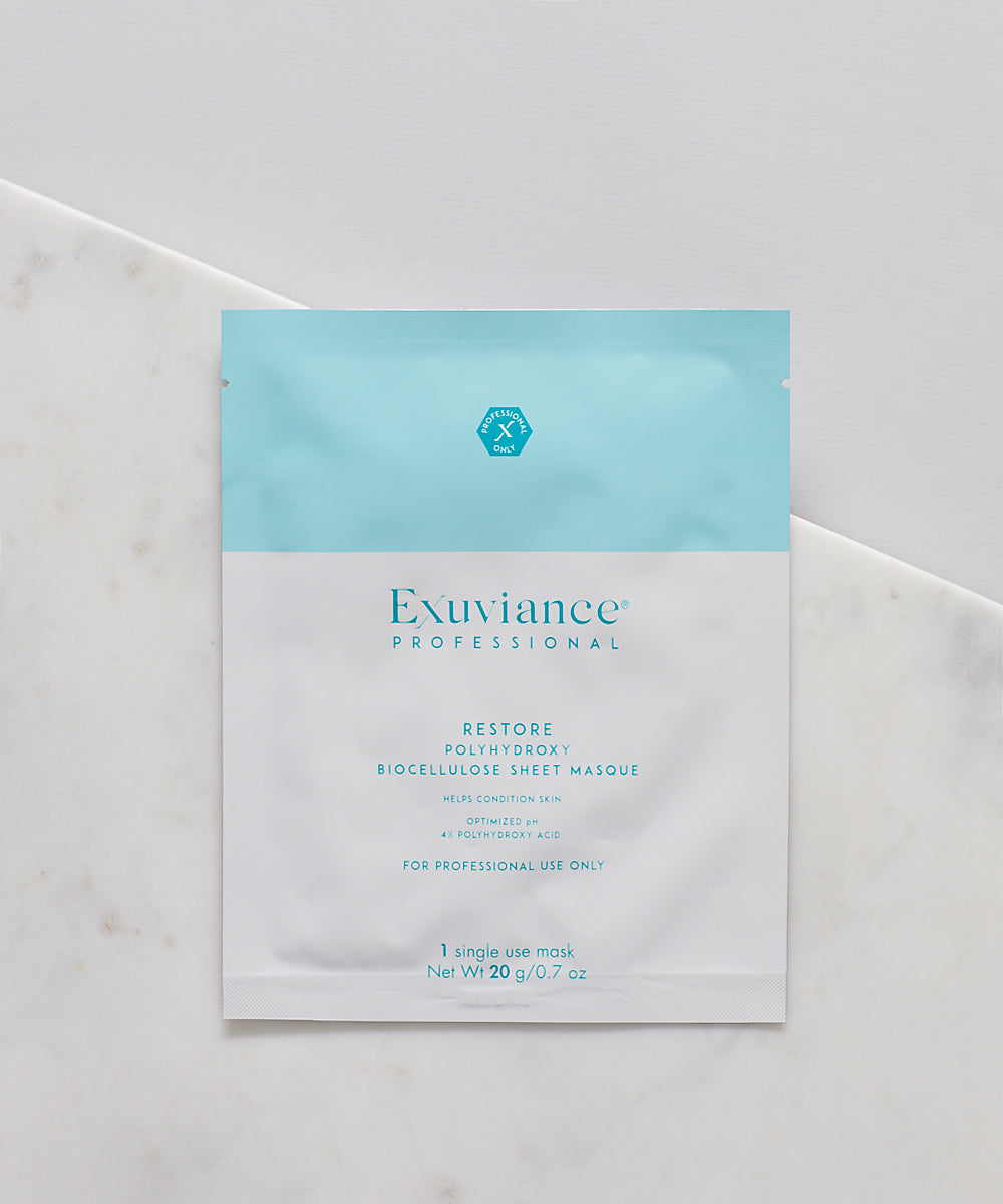 Exuviance Restore Polyhydroxy Sheet Masque 1 stk - www.Hudonline.no 