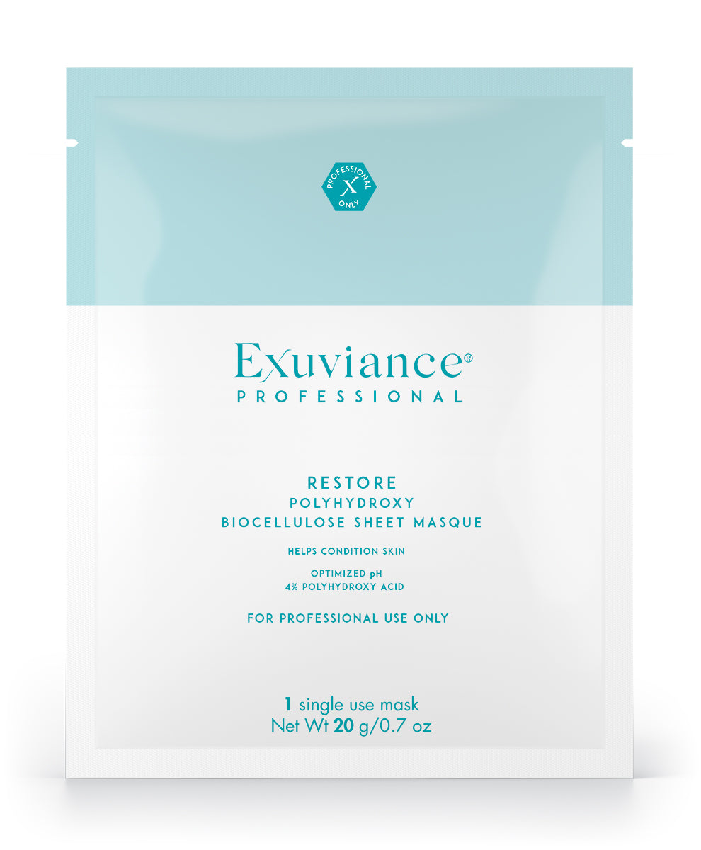 Exuviance Restore Polyhydroxy Sheet Masque 1 stk - www.Hudonline.no 