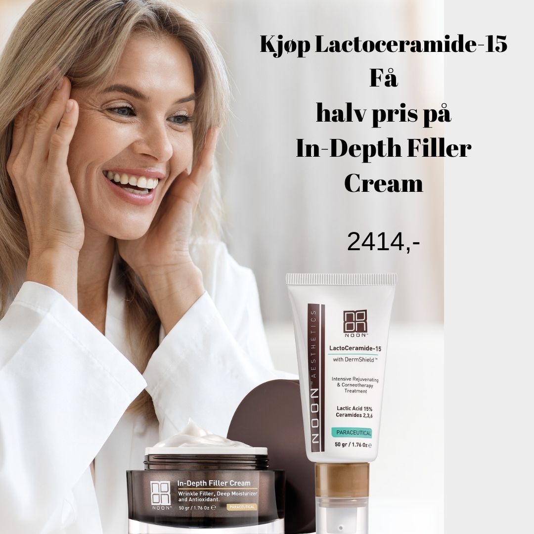 Noon Kampanje Kjøp LactoCeramide 15 -Få halv pris på In-Depth Filler Cream - www.Hudonline.no 