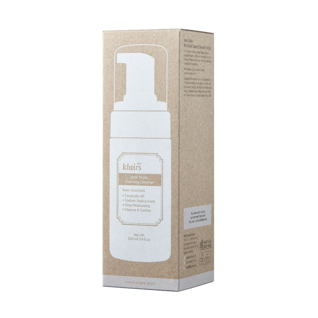 Klairs Rich Moist Foaming Cleanser 100 ml - www.Hudonline.no 