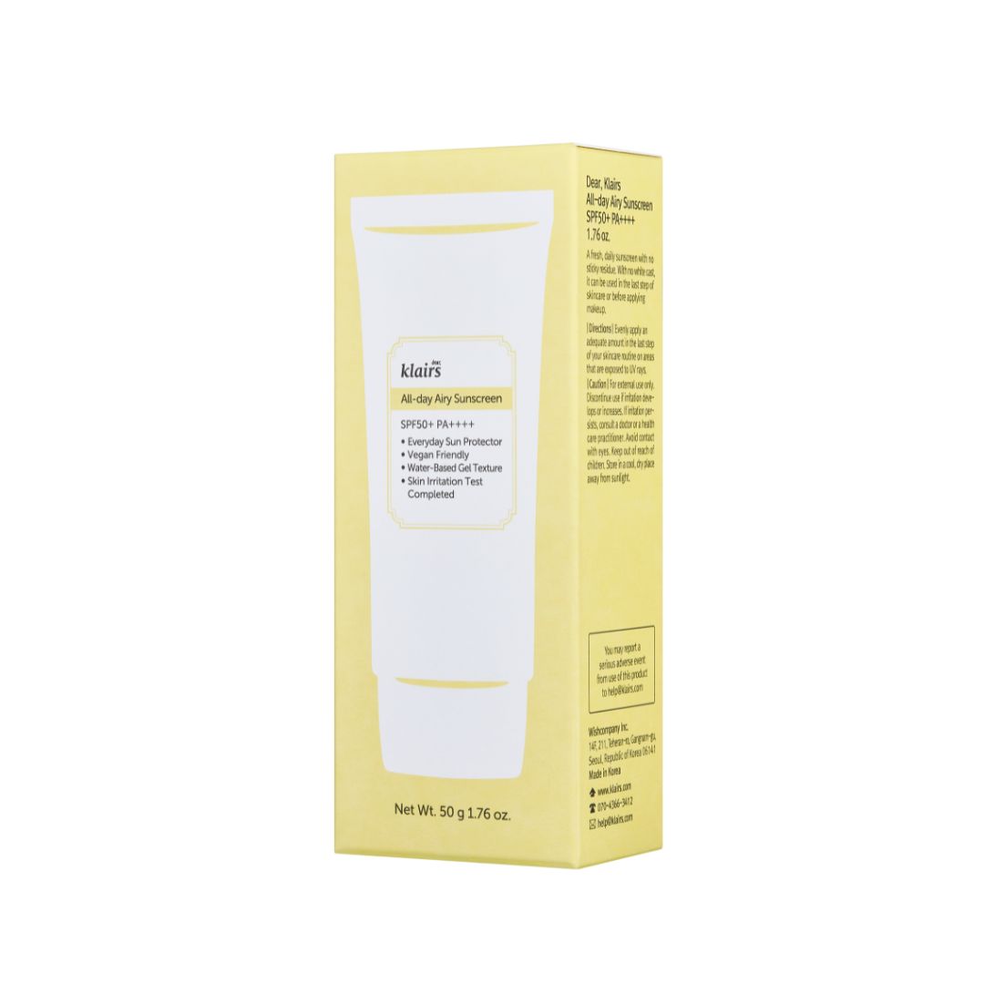 Klairs All-day Airy Sunscreen 50 ml - www.Hudonline.no 